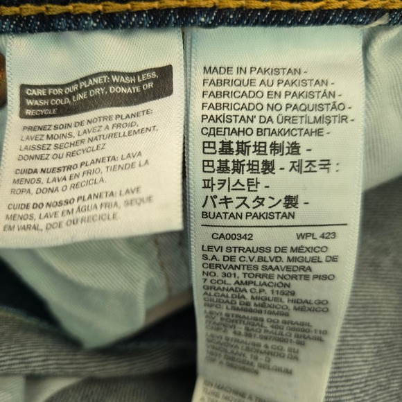 LEVI'S Men's 511 BIG E Jeans W34 L30 Blue Denim Straight Fit Casual Pants - Picture 7 of 15